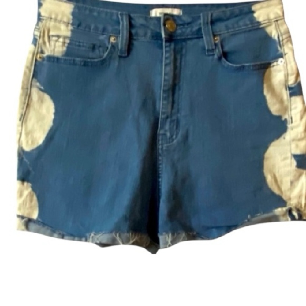Forever 21 Shorts, Bleached, Denim, Medium Wash, Sz Waist 30, Cotton